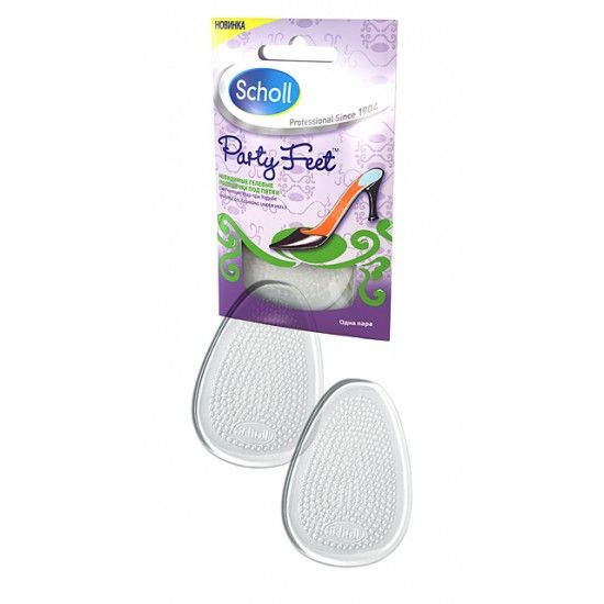SCHOLL Гелевые невидимые подушечки смяг. удар при ходьбе (под пятки)