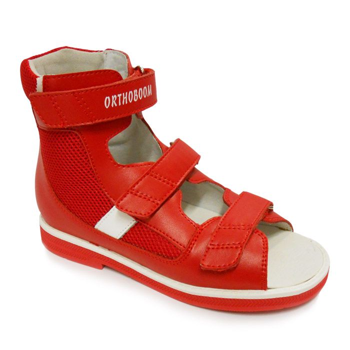 Сандали ортопедические Ортобум для девочек 71497-1 красный