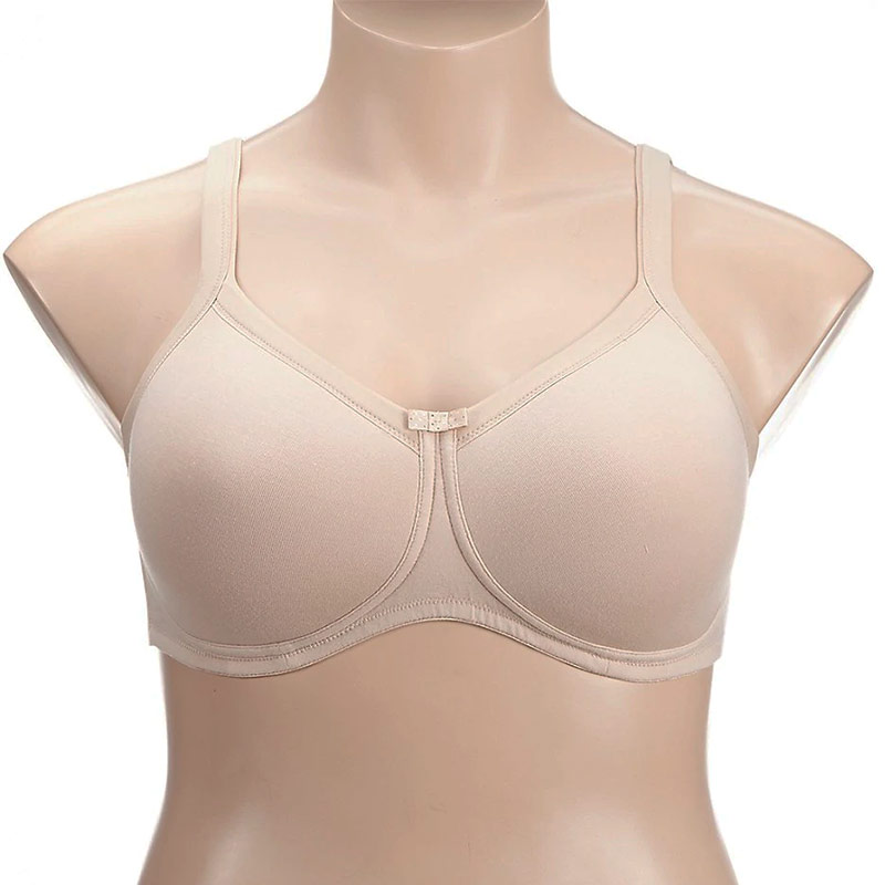 Бюстгальтер без косточек Amoena для фиксации экзопротеза Lara Cotton SB 44673 телесный