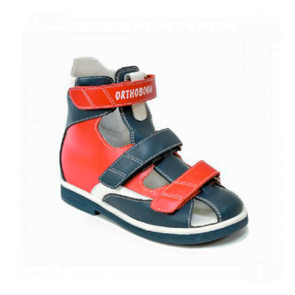 Сандали ортопедические Ортобум для мальчиков 81057-02 красный/синий/белый