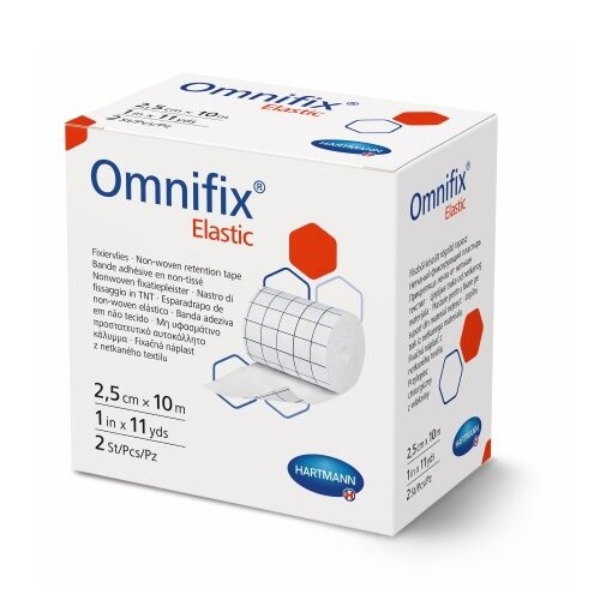 Фиксирующий пластырь в рулоне Omnifix Elastic 2,5см х 10 м. 2 рулона