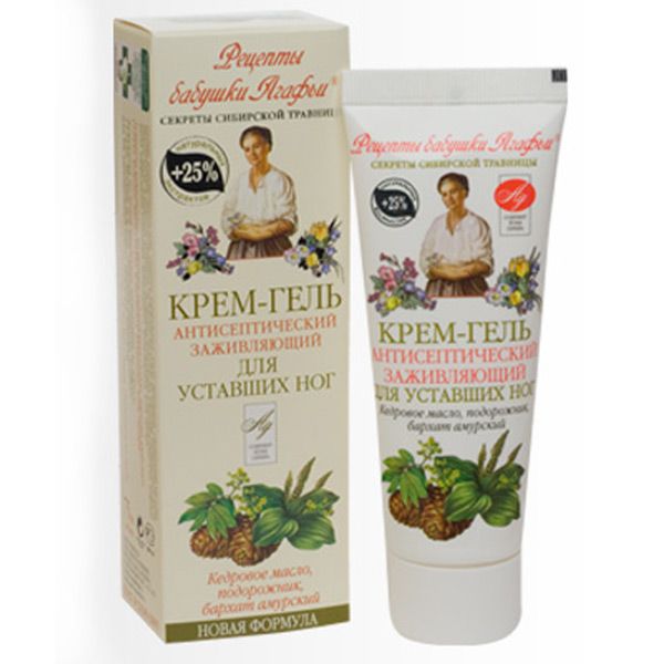 Крем-гель Рецепты Бабушки Агафьи для уставших ног 75 мл.