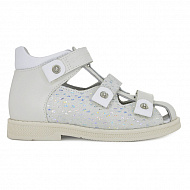 Сандали ортопедические Ортобум для девочек 27323-04 молочный хрусталь.