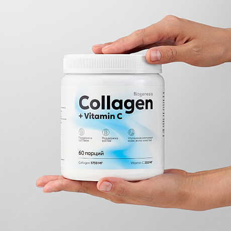 Biogenesis Коллаген + Витамин С концентрат (60 порций) 360 г вкус нейтральный. Изображение 4 из 6