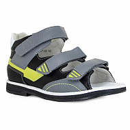 Сандали ортопедические Ортобум для мальчиков 27057-02 графитовый шторм.