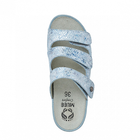 Сабо Mubb женские 715-20 голубой с серебром. Изображение 4 из 4
