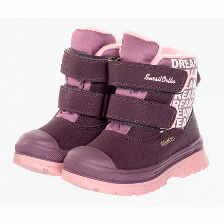 Ботинки ортопедические Сурсил-Орто с шерстью для девочек A45-2401 фиолетовые. Изображение 2 из 4